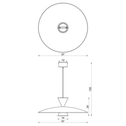 Lestenec na kablu MISTIC 1xGX53/15W/230V bordo