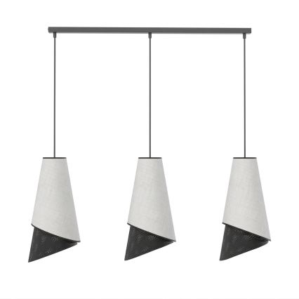Lestenec na kablu MODA 3xE27/15W/230V siva/črna