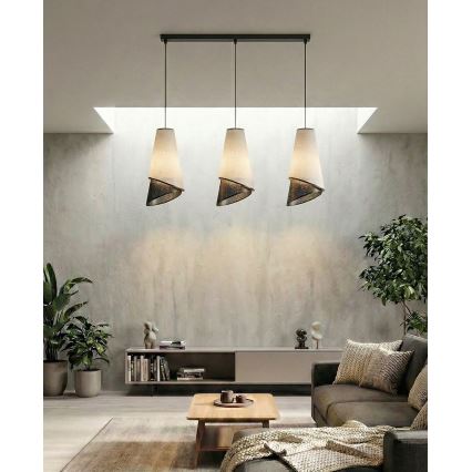 Lestenec na kablu MODA 3xE27/15W/230V siva/črna
