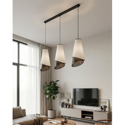 Lestenec na kablu MODA 3xE27/15W/230V siva/črna