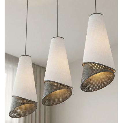 Lestenec na kablu MODA 3xE27/15W/230V siva/črna