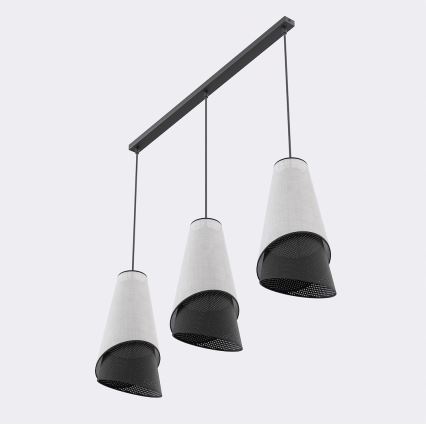 Lestenec na kablu MODA 3xE27/15W/230V siva/črna