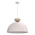 Lestenec na kablu NEVIS 1xE27/15W/230V premer 50 cm kremne barve