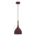 Lestenec na kablu NOAK 1xE27/15W/230V bordo