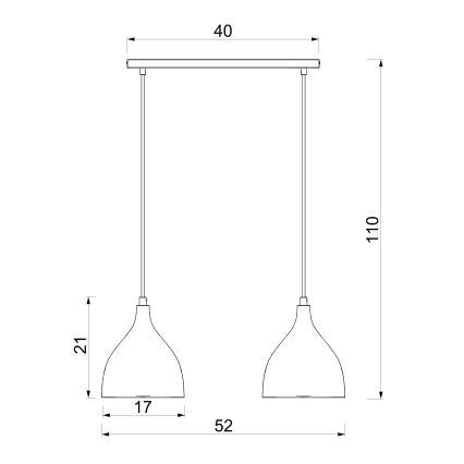 Lestenec na kablu NOAK CLASSIC 2xE27/15W/230V bež