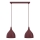 Lestenec na kablu NOAK CLASSIC 2xE27/15W/230V bordo