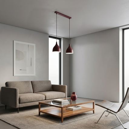 Lestenec na kablu NOAK CLASSIC 2xE27/15W/230V bordo