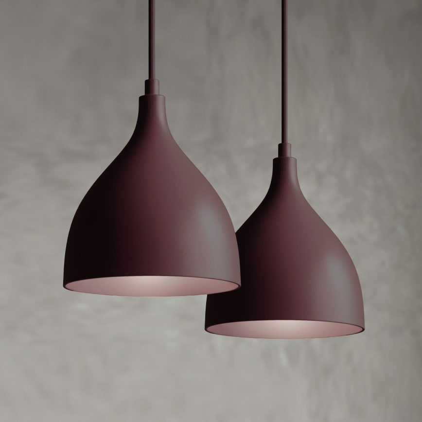 Lestenec na kablu NOAK CLASSIC 2xE27/15W/230V bordo