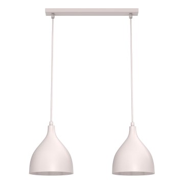 Lestenec na kablu NOAK CLASSIC 2xE27/15W/230V kremaste barve