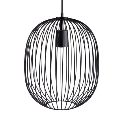 Lestenec na kablu OVELLA 1xE27/15W/230V Ø 34 cm črn