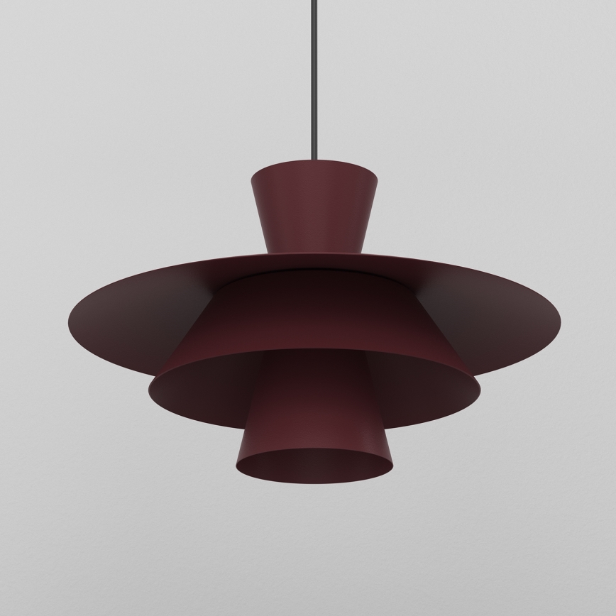 Lestenec na kablu PLATO 1xE27/15W/230V bordo