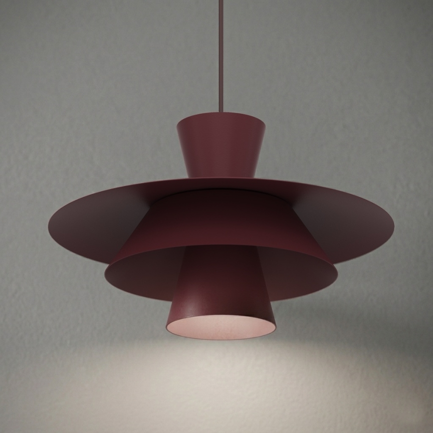 Lestenec na kablu PLATO 1xE27/15W/230V bordo
