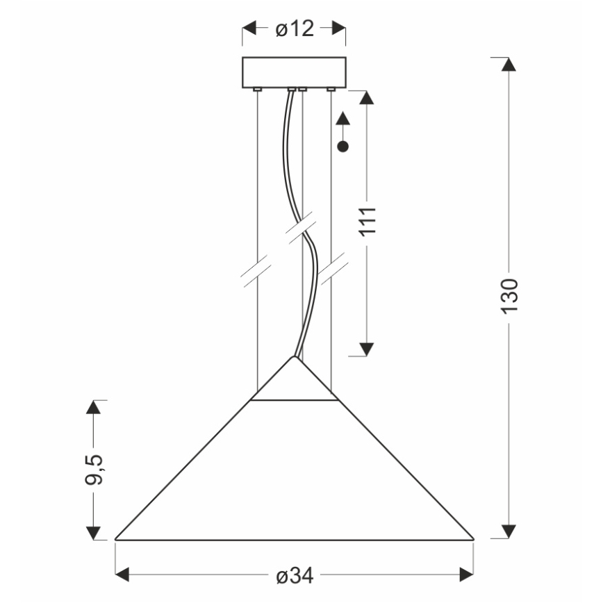 Lestenec na kablu PRESTO 1xGX53/10W/230V premer 34 cm zlata/dimna siva