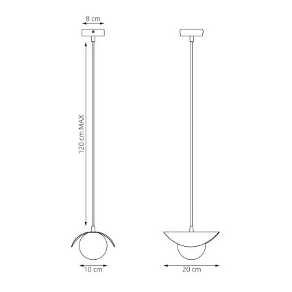 Lestenec na kablu RITUAL 1xG9/8W/230V bež