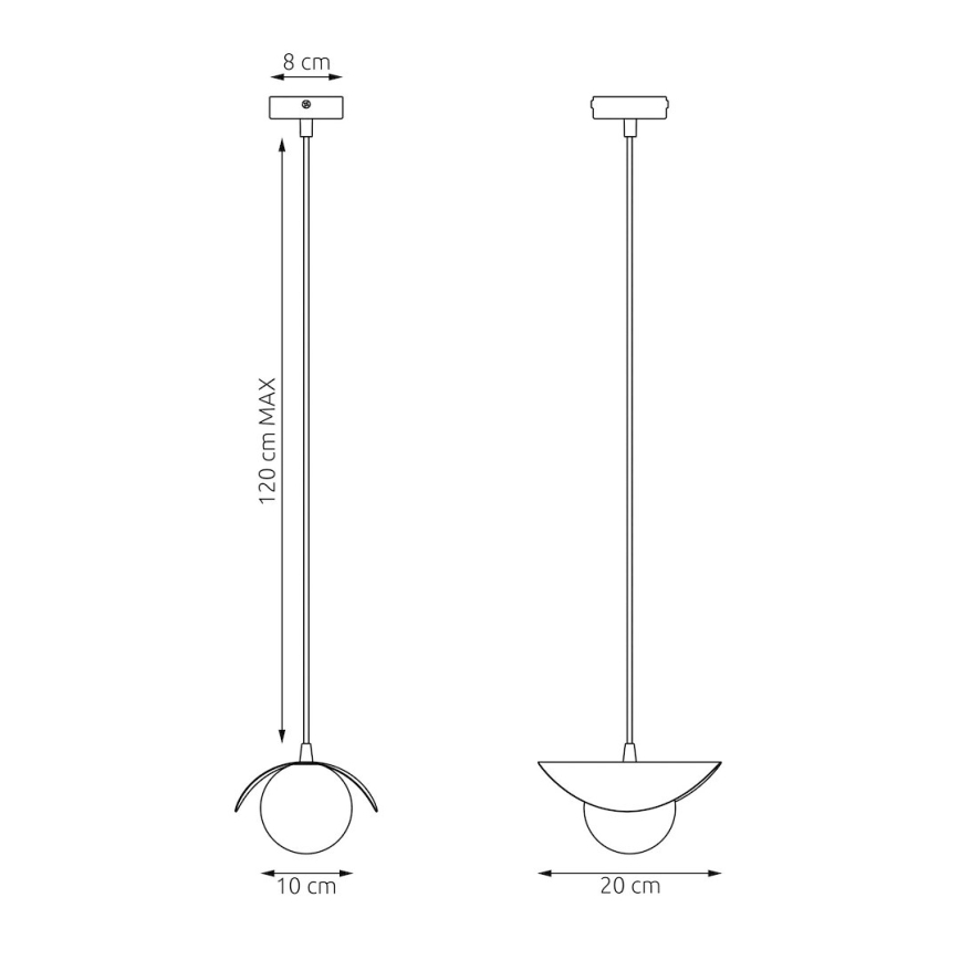 Lestenec na kablu RITUAL 1xG9/8W/230V bež