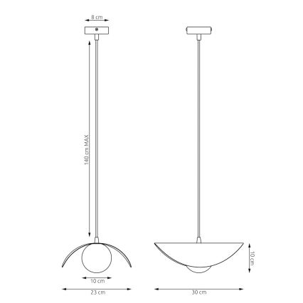 Lestenec na kablu RITUAL 1xG9/8W/230V bež