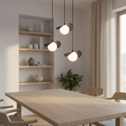 Lestenec na kablu RITUAL 3xG9/8W/230V črn