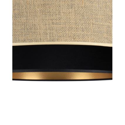 Lestenec na kablu SARTA 1xE27/60W/230V, premer 45 cm, črna/juta