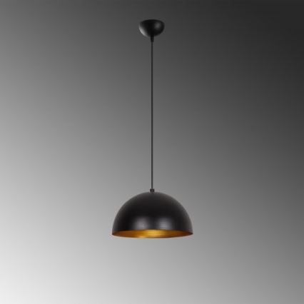 Lestenec na kablu SIVANI 1xE27/40W/230V, premer 30 cm, črna/bakrena