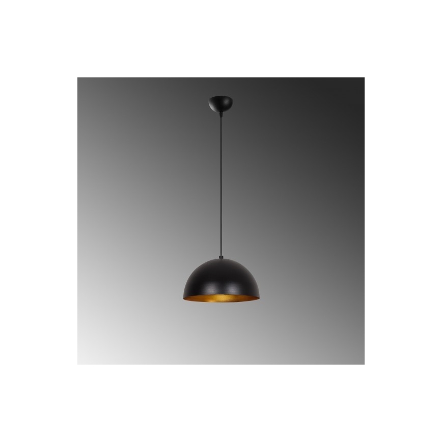 Lestenec na kablu SIVANI 1xE27/40W/230V, premer 30 cm, črna/bakrena