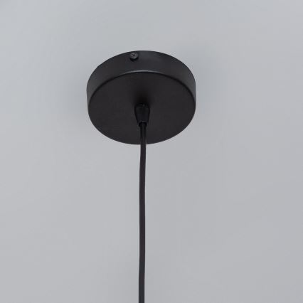 Lestenec na kablu SOLANO 1xE27/15W/230V črna/sijajni krom