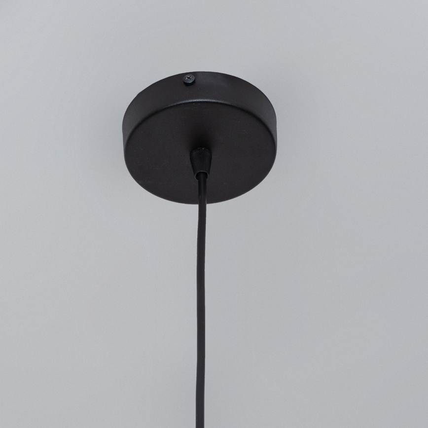 Lestenec na kablu SOLANO 1xE27/15W/230V črna/sijajni krom