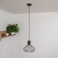 Lestenec na kablu SOLANO 1xE27/15W/230V črna/zlata