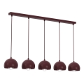 Lestenec na kablu SOOL 5xE27/15W/230V bordo