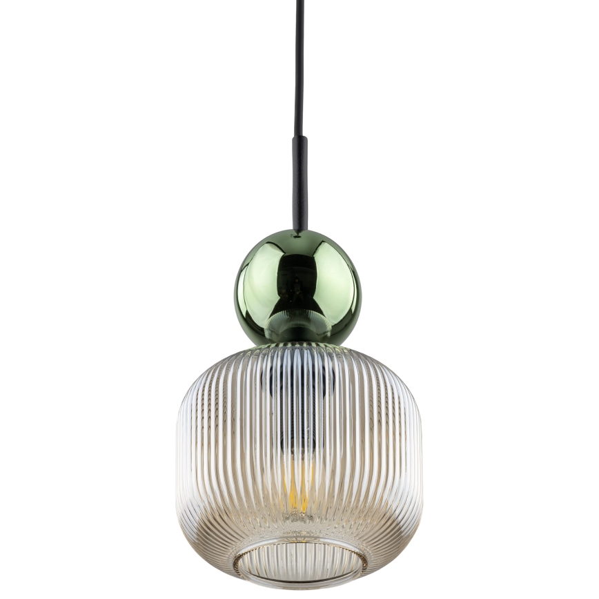 Lestenec na kablu SOPHIA 1xE14/10W/230V črna/zelena/dimno bež