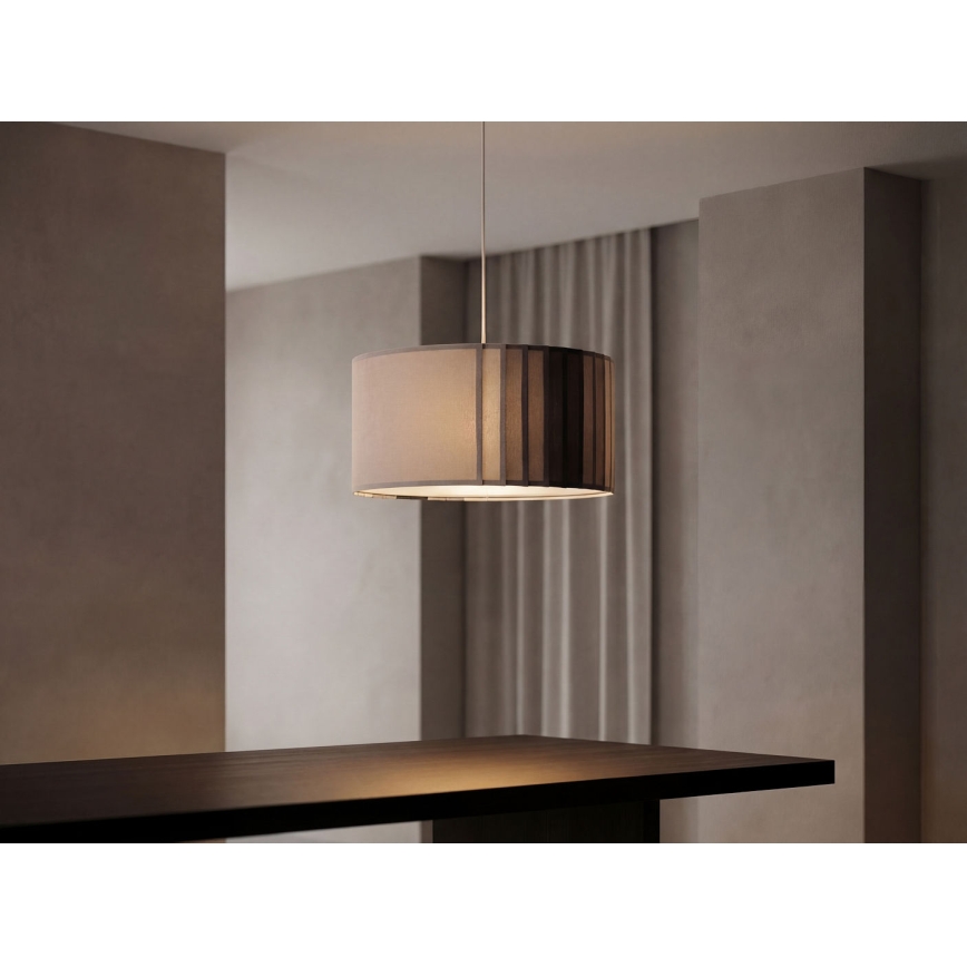 Lestenec na kablu STRIPES 1xE27/60W/230V premer 40 cm siv