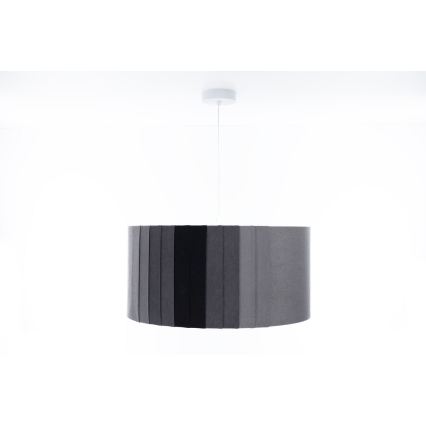 Lestenec na kablu STRIPES 1xE27/60W/230V, premer 60 cm, siva