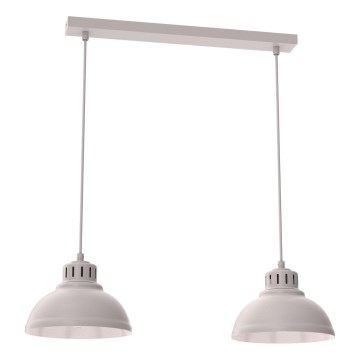 Lestenec na kablu SVEN 2xE27/15W/230V, kremne barve
