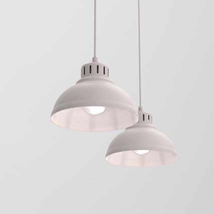 Lestenec na kablu SVEN 2xE27/15W/230V, kremne barve