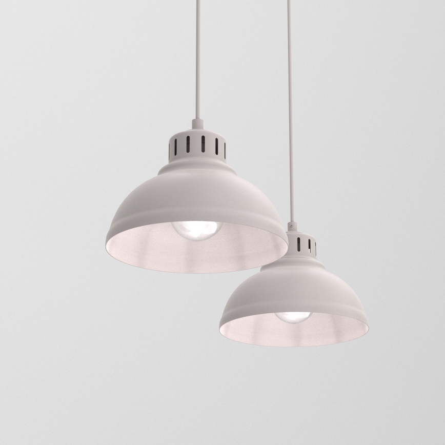 Lestenec na kablu SVEN 2xE27/15W/230V, kremne barve