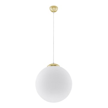 Lestenec na kablu TOYA 1xE27/60W/230V premer 40 cm bela/zlata
