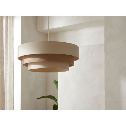 Lestenec na kablu TRINITI 1xE27/60W/230V, premer 40 cm, kremna/bež