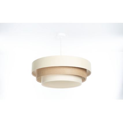 Lestenec na kablu TRINITI 1xE27/60W/230V, premer 40 cm, kremna/bež