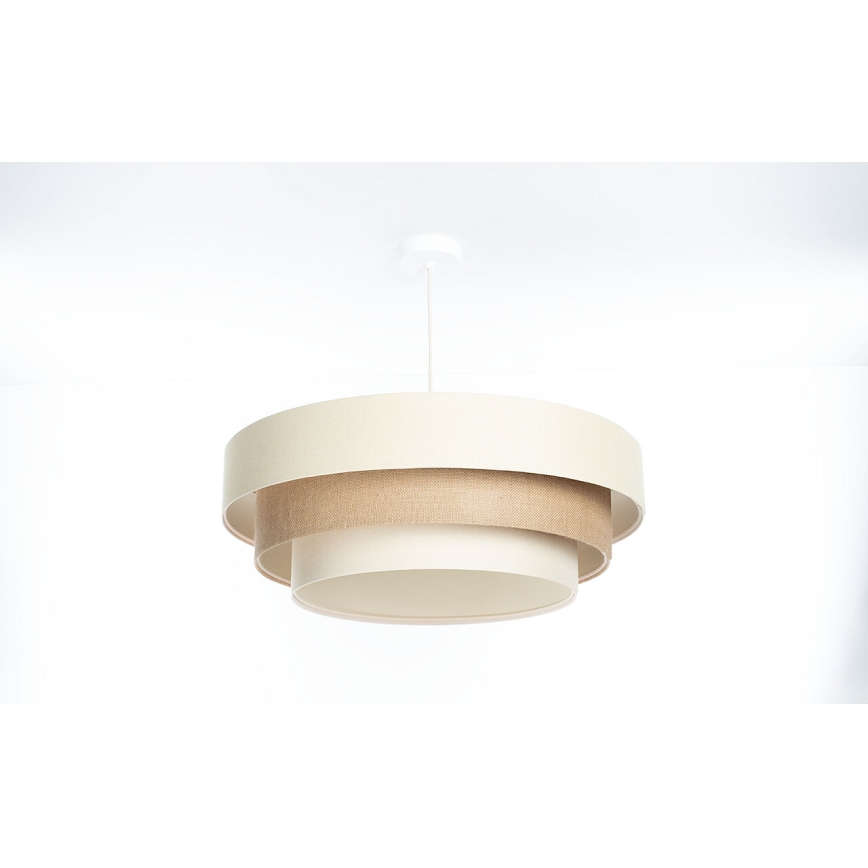 Lestenec na kablu TRINITI 1xE27/60W/230V, premer 40 cm, kremna/bež