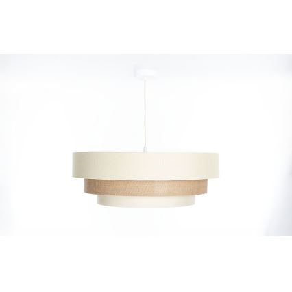 Lestenec na kablu TRINITI 1xE27/60W/230V, premer 40 cm, kremna/bež