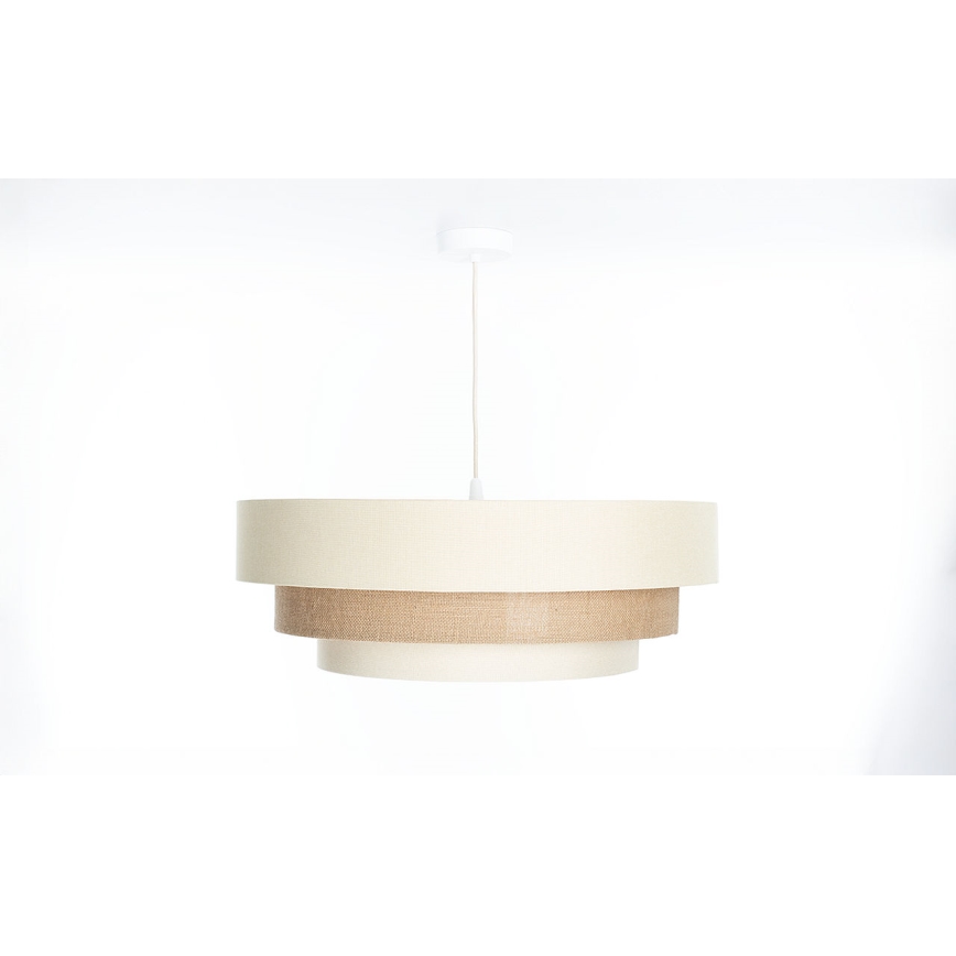 Lestenec na kablu TRINITI 1xE27/60W/230V, premer 40 cm, kremna/bež