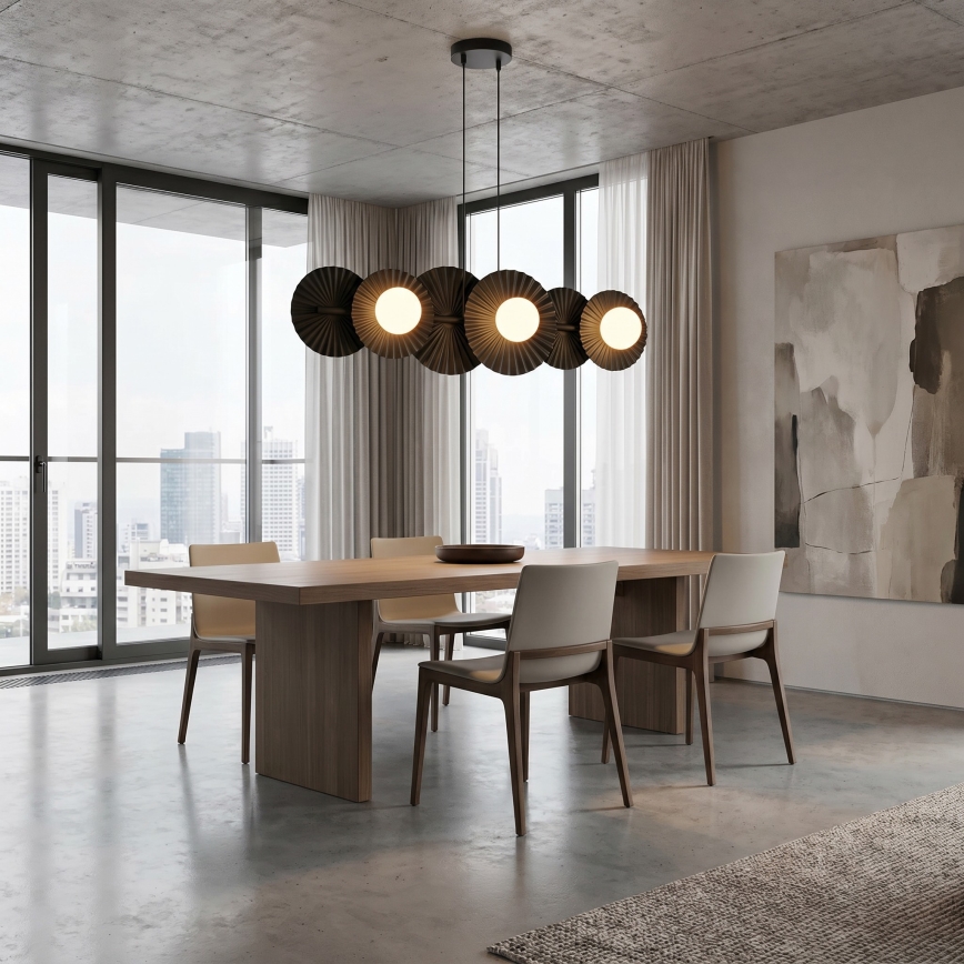 Lestenec na kablu UMBRA 6xG9/8W/230V črn