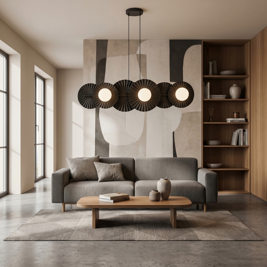 Lestenec na kablu UMBRA 6xG9/8W/230V črn
