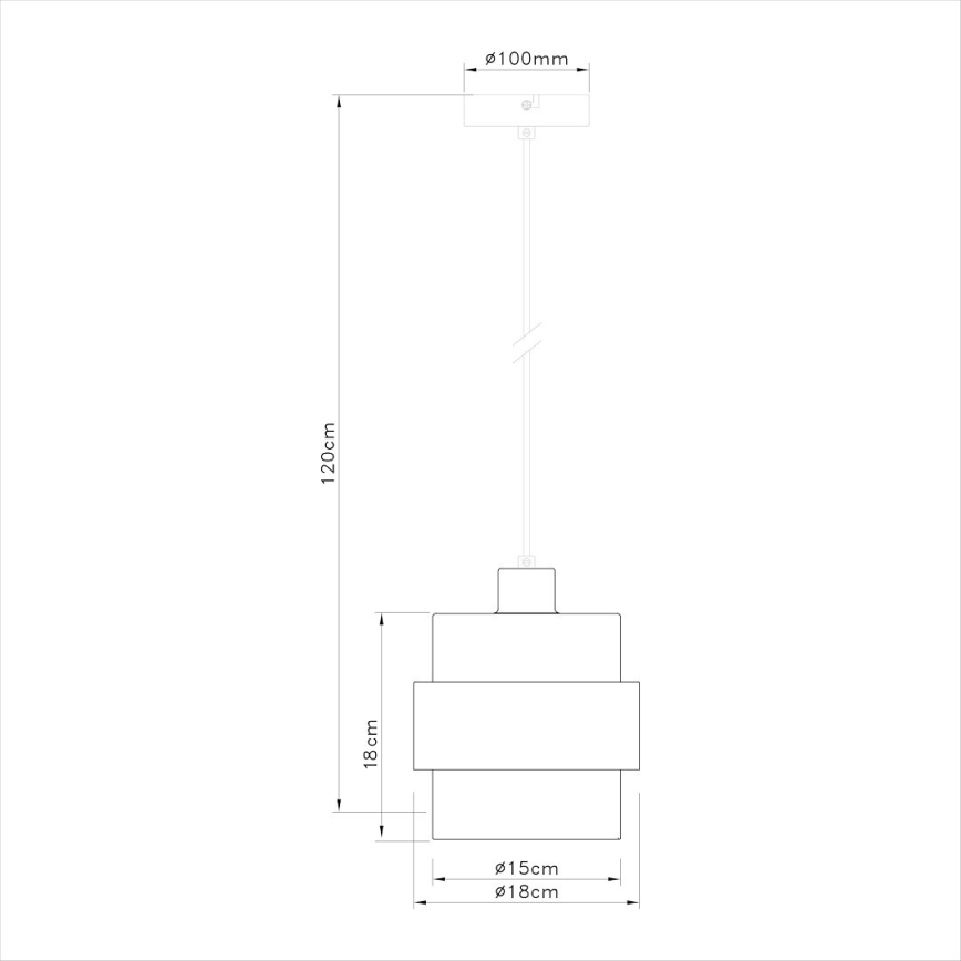 Lestenec na kablu VALENTINO 1xE27/15W/230V bež/prozoren