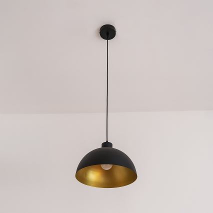 Lestenec na kablu VESPER 1xE27/15W/230 premer 30 cm črna/zlata
