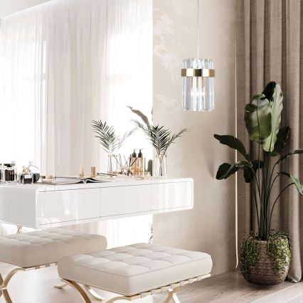 Lestenec na kablu VETRO 1xE14/10W/230V zlata