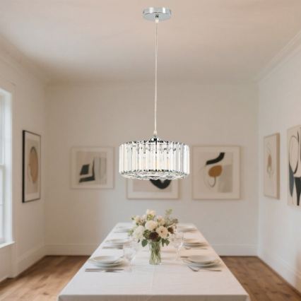 Lestenec na kablu VETRO 1xE27/60W/230V sijajni krom