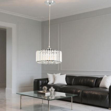 Lestenec na kablu VETRO 1xE27/60W/230V sijajni krom