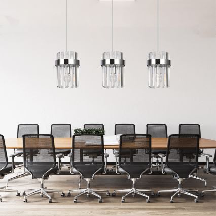 Lestenec na kablu VETRO 3xE14/10W/230V sijajni krom