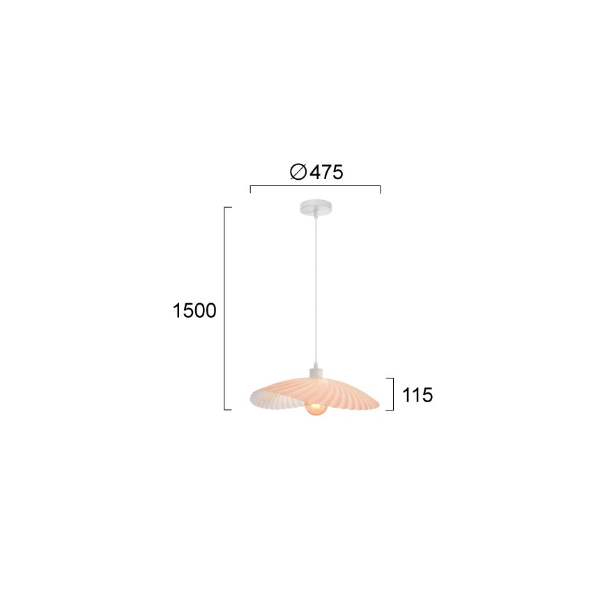 Lestenec na lanku DANCE 1xE27/40W/230V rožnat