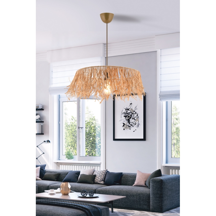 Lestenec na lanku MARISKA 1xE27/40W/230V rafija